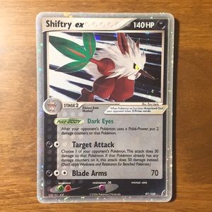 RARE HOLO Shiftry EX Pokemon Card